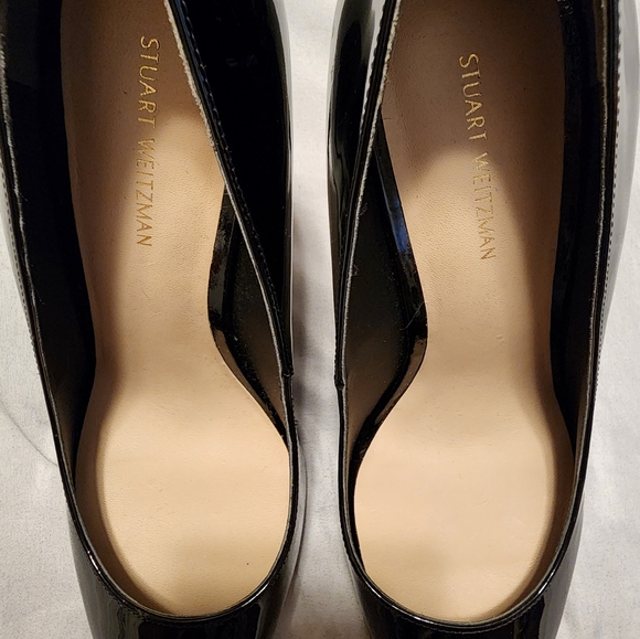 Stuart Weitzman Leigh 95 Pointed Toe Pump (Women) US 7.5 EU 38 Black - Picture 3 of 9
